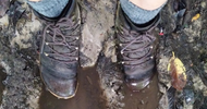 Vivobarefoot Tracker Forest ESC barefoot wandelschoenen getest in modder op de Groene Gordel