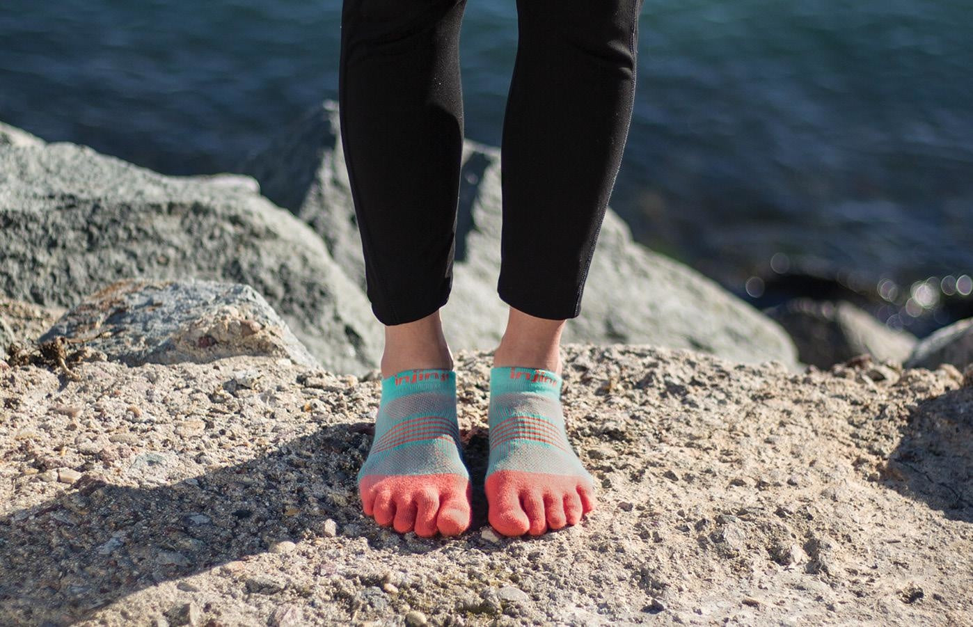 Injinji teensokken met individuele teencompartimenten voor blaarpreventie
