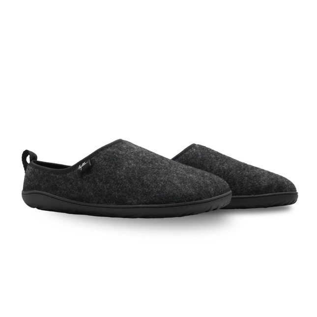 Aylla Wasi Slipper Felt Black Vrouwen