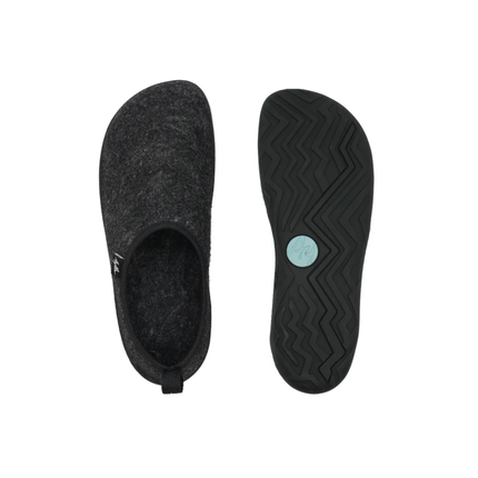 Aylla Wasi Slipper Felt Black Vrouwen