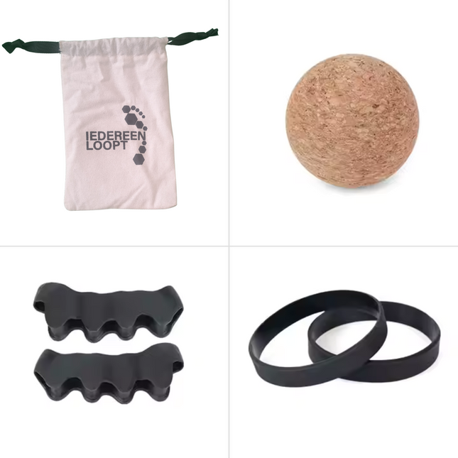 IEDEREEN LOOPT Teenspreider + voetentrainingset