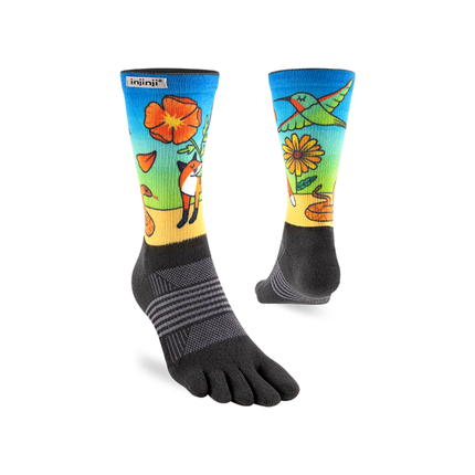 Injinji Artist Designed Sunny San Diego Women's Crew Fox