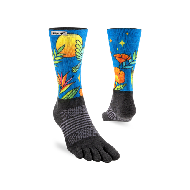 Injinji Artist Designed Sunny San Diego Women's Crew Parrot