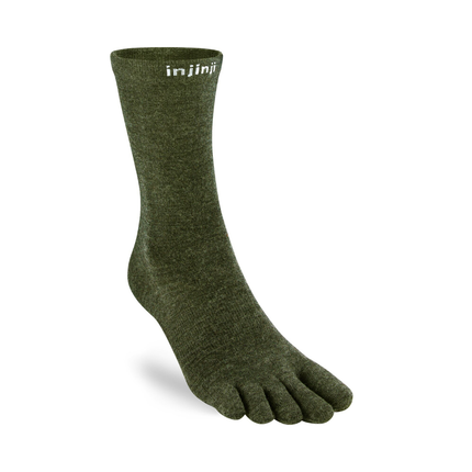 Injinji Liner Crew Merino Wool Forest