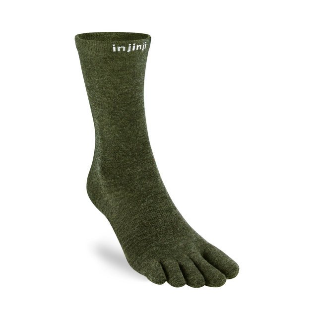Injinji Liner Crew Merino Wool Forest