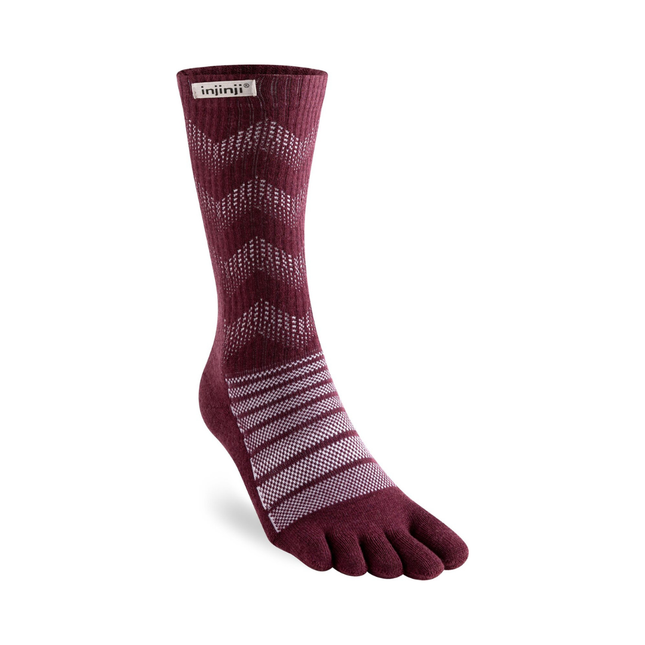 Injinji Outdoor Midweight Crew Wool Garnet
