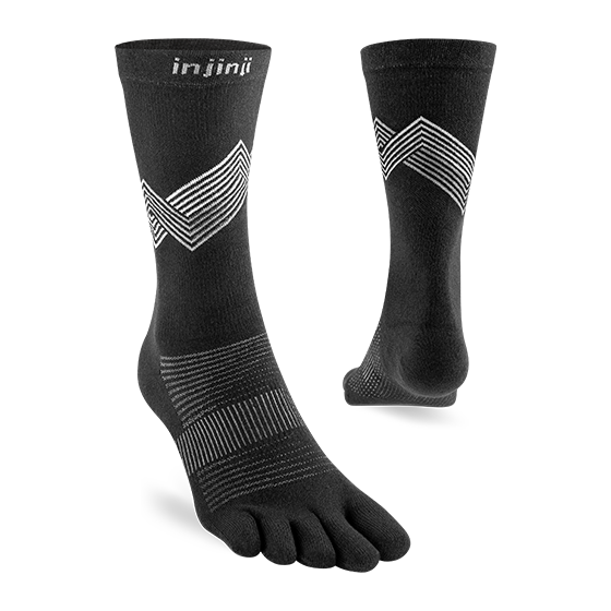 Injinji Run Lightweight Crew Coolmax Black
