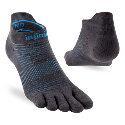 Injinji Run Lightweight No-Show Coolmax Carbon