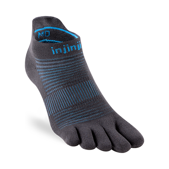 Injinji Run Lightweight No-Show Coolmax Carbon