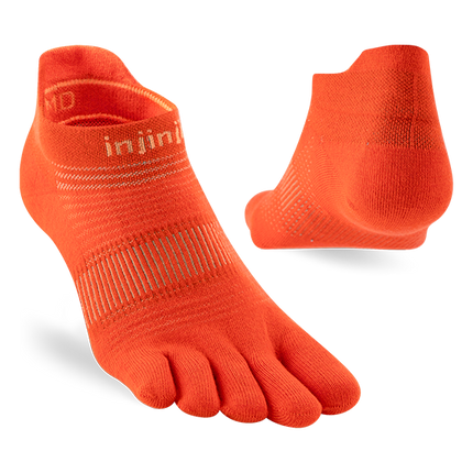 Injinji Run Lightweight No-Show Coolmax Flame