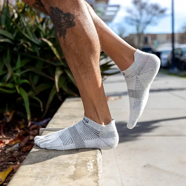 Injinji Run Lightweight No-Show Coolmax Gray