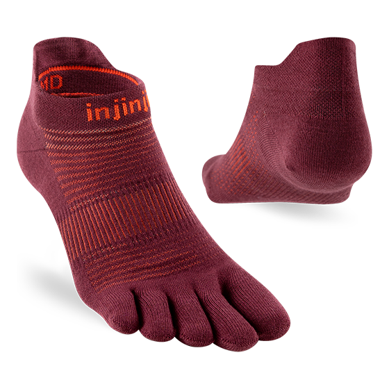 Injinji Run Lightweight No-Show Coolmax Mahogany