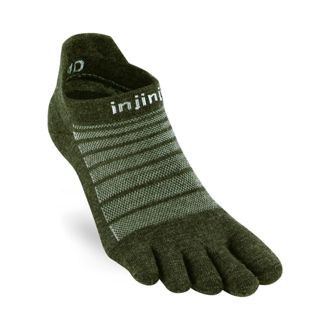 Injinji Run Lightweight No-Show Wool Forest