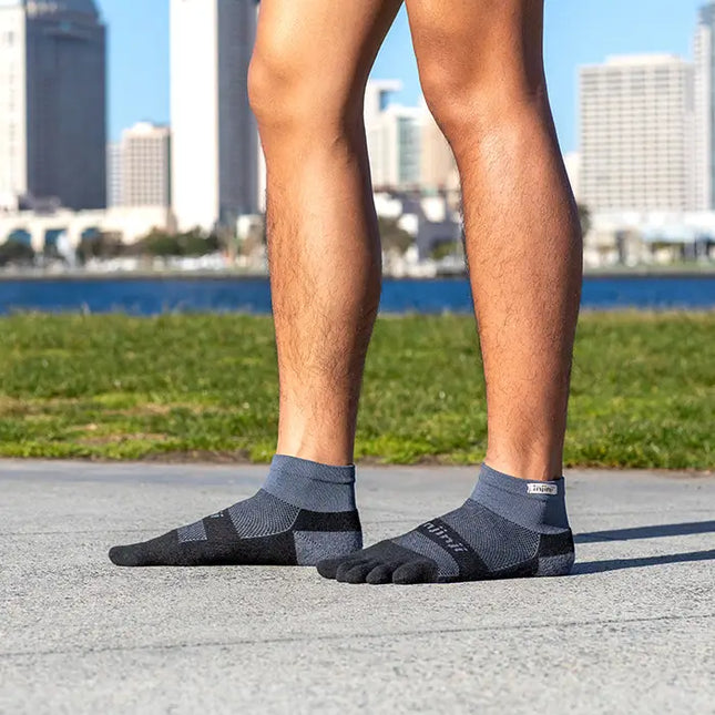 Injinji Run Midweight Mini-Crew Xtralife - Black/Grey