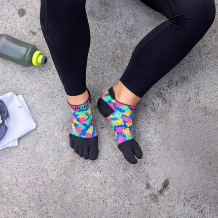 Injinji Spectrum Women's Run Lightweight No-Show Gummy Bears