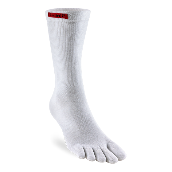 Injinji Sport Original Weight Crew Coolmax White