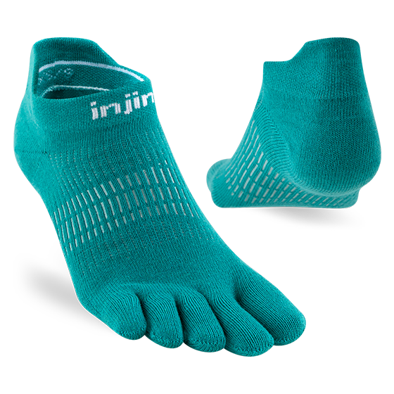 Injinji Women's Run Lightweight No-Show Coolmax Atlantis