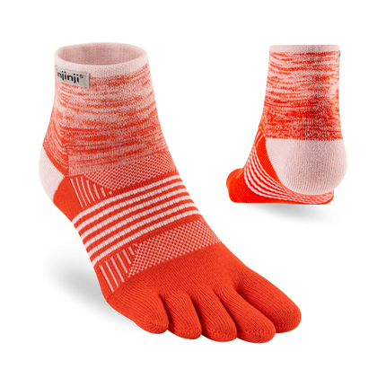 Injinji Women's Trail Midweight Mini-Crew Hibiscus