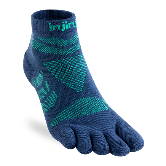 Injinji Women's Ultra Run Mini-Crew Poseidon