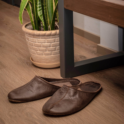OmaKing Pantoffel SB221 Dark Brown