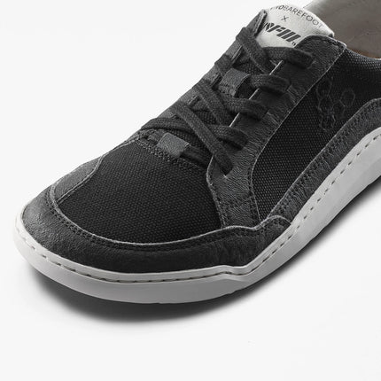Vivobarefoot Gobi II Sneaker Premium Canvas Obsidian Vrouwen