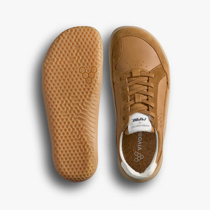 Vivobarefoot Gobi II Sneaker Premium Leather Tan Vrouwen