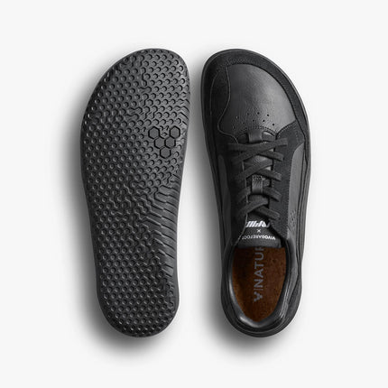 Vivobarefoot Gobi II Sneaker Premium Leather Triple Obsidian Mannen