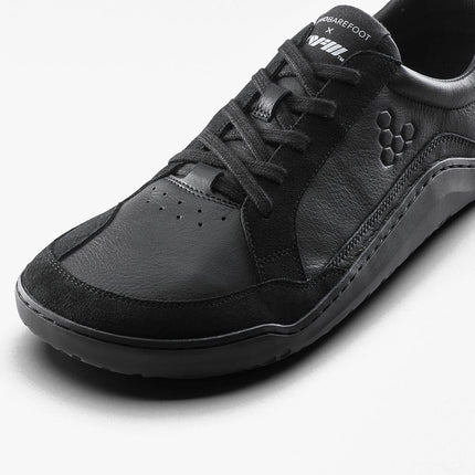 Vivobarefoot Gobi II Sneaker Premium Leather Triple Obsidian Mannen