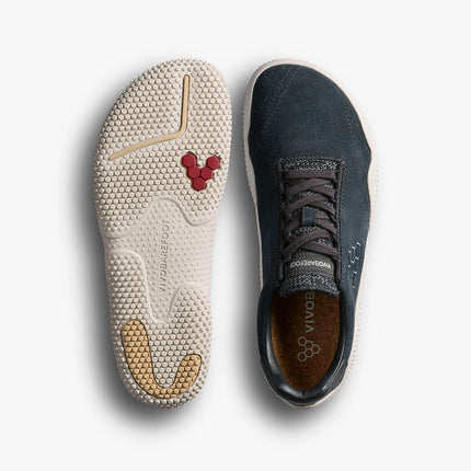 Vivobarefoot Motus Studio Sneaker Leather Obsidian White Vrouwen