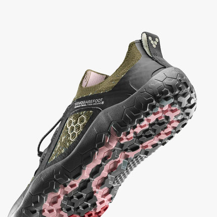Vivobarefoot Primus Trail Knit Grounding Dark Olive Vrouwen