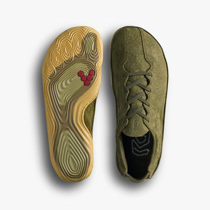 Vivobarefoot Sensus II Dark Olive Cracked Leather Mannen