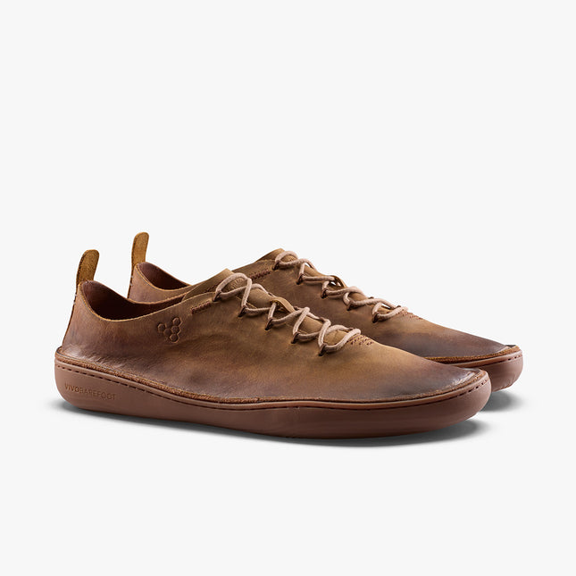 Vivobarefoot Sensus Moc Lace Up Leather Dark Tan Mannen