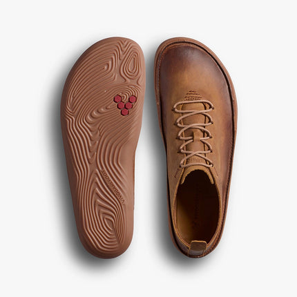 Vivobarefoot Sensus Moc Lace Up Leather Dark Tan Mannen