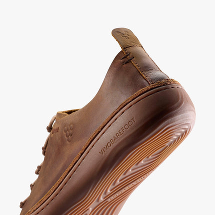 Vivobarefoot Sensus Moc Lace Up Leather Dark Tan Mannen