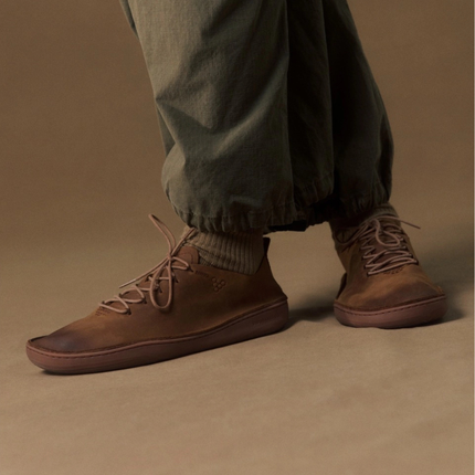 Vivobarefoot Sensus Moc Lace Up Leather Dark Tan Mannen