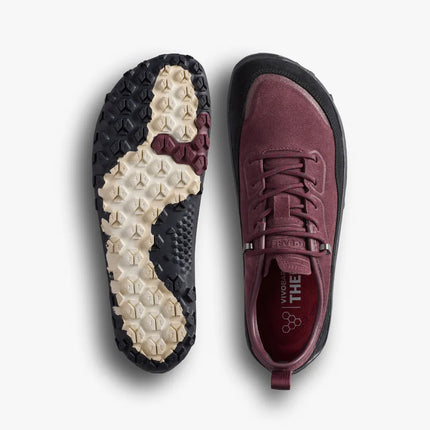 Vivobarefoot Tracker Leather AT Low II Suede Fig Vrouwen